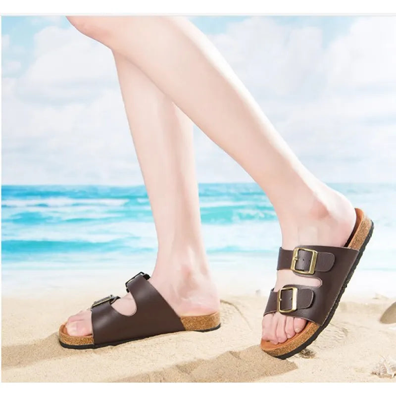 Sandalias de Corcho con Hebillas
