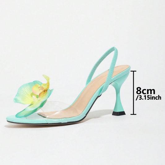tacones florales para dama