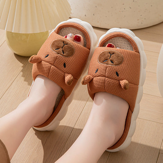 Women's Non-Slip Linen Slippers