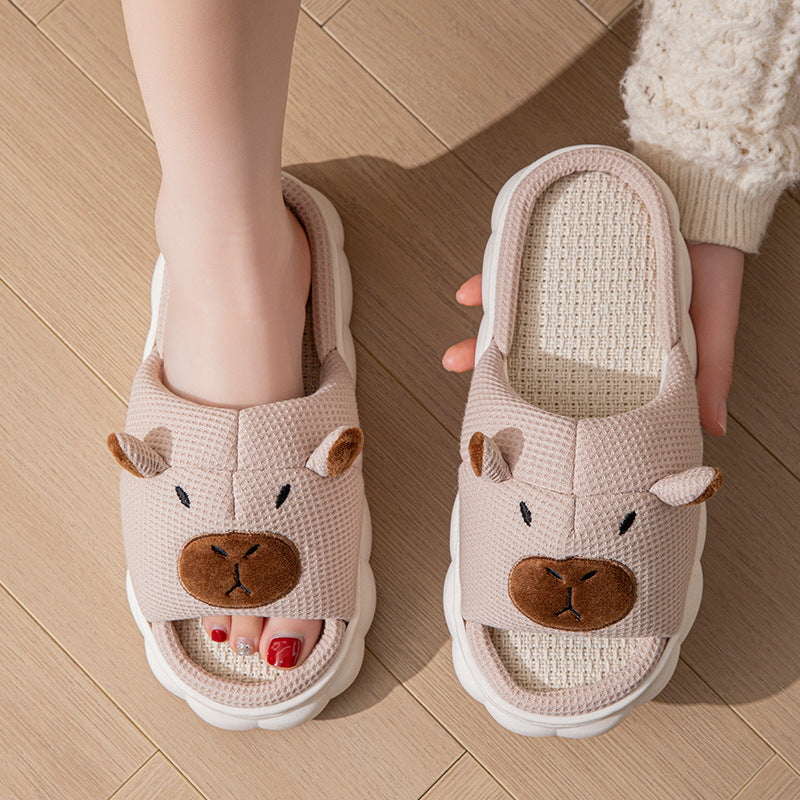 Women's Non-Slip Linen Slippers